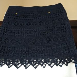 Navy Blue lace  Mini skirt  sz 12